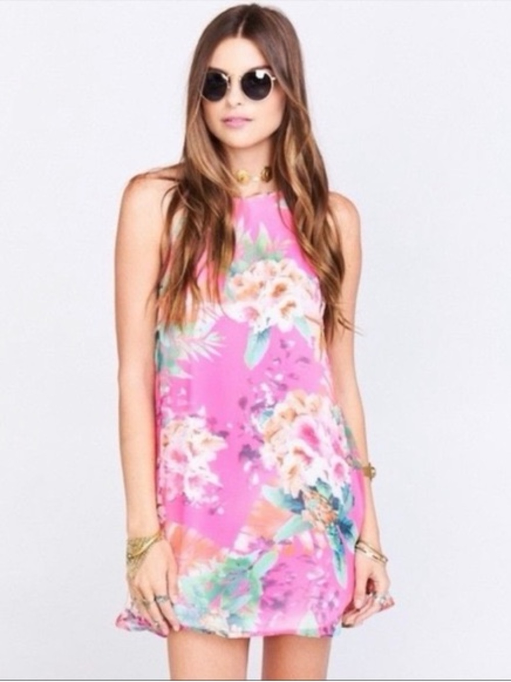Show Me Your MuMu tropical Barbie Katy halter dress